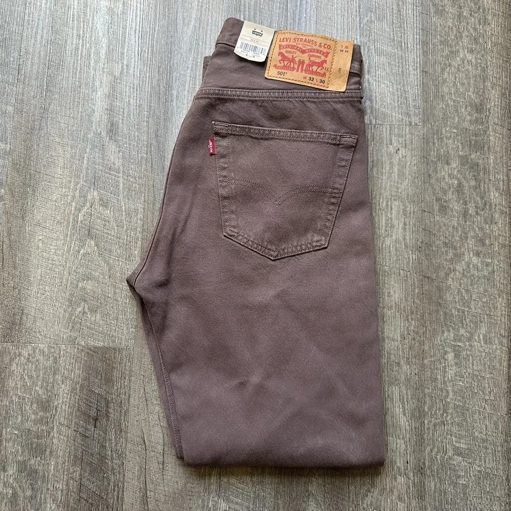 Levis‎ 501 Original Button Fly Jeans 32x30 Pants Light Brown NEW! DEADSTOCK